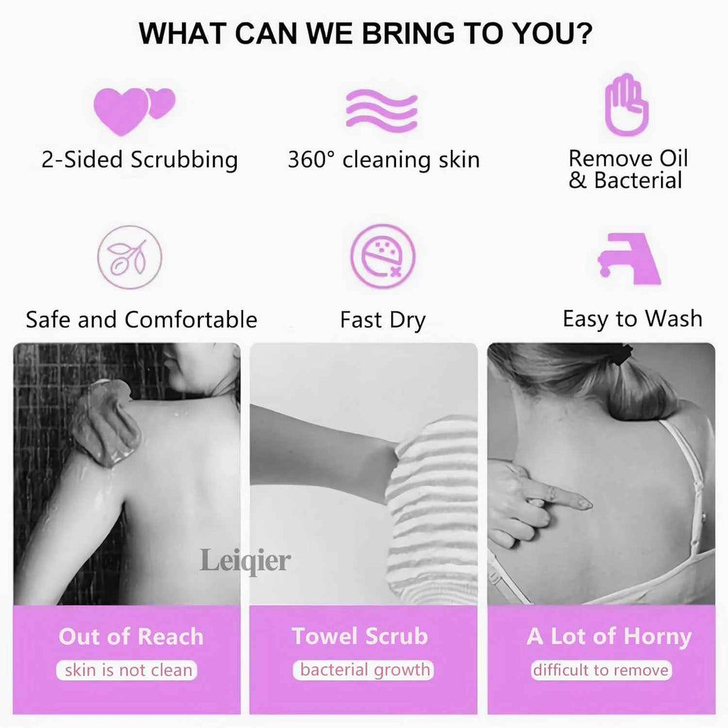 Dual-Sided Soft Silicone Bath Scrubber – Deep, Refreshing Clean Every Time