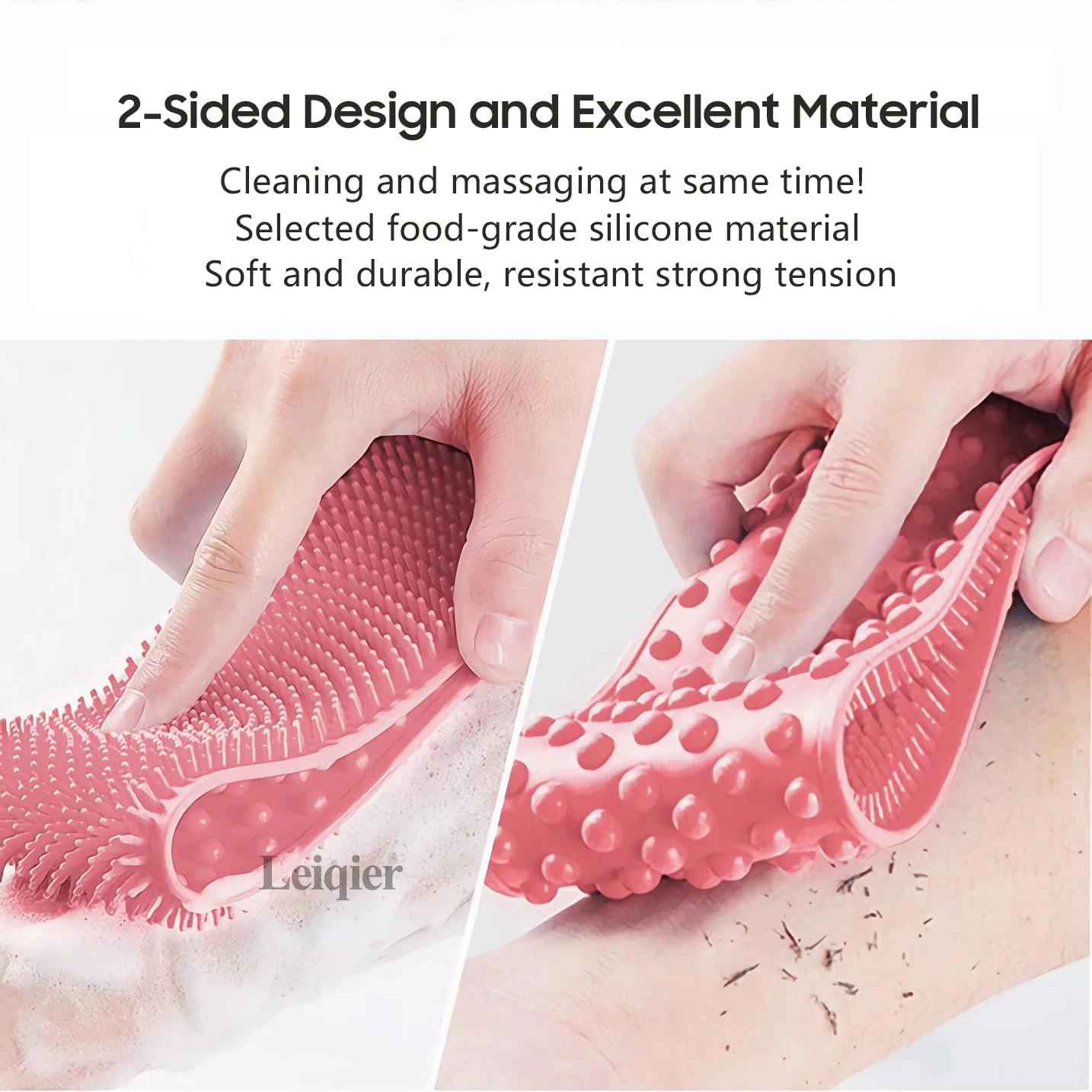 Dual-Sided Soft Silicone Bath Scrubber – Deep, Refreshing Clean Every Time